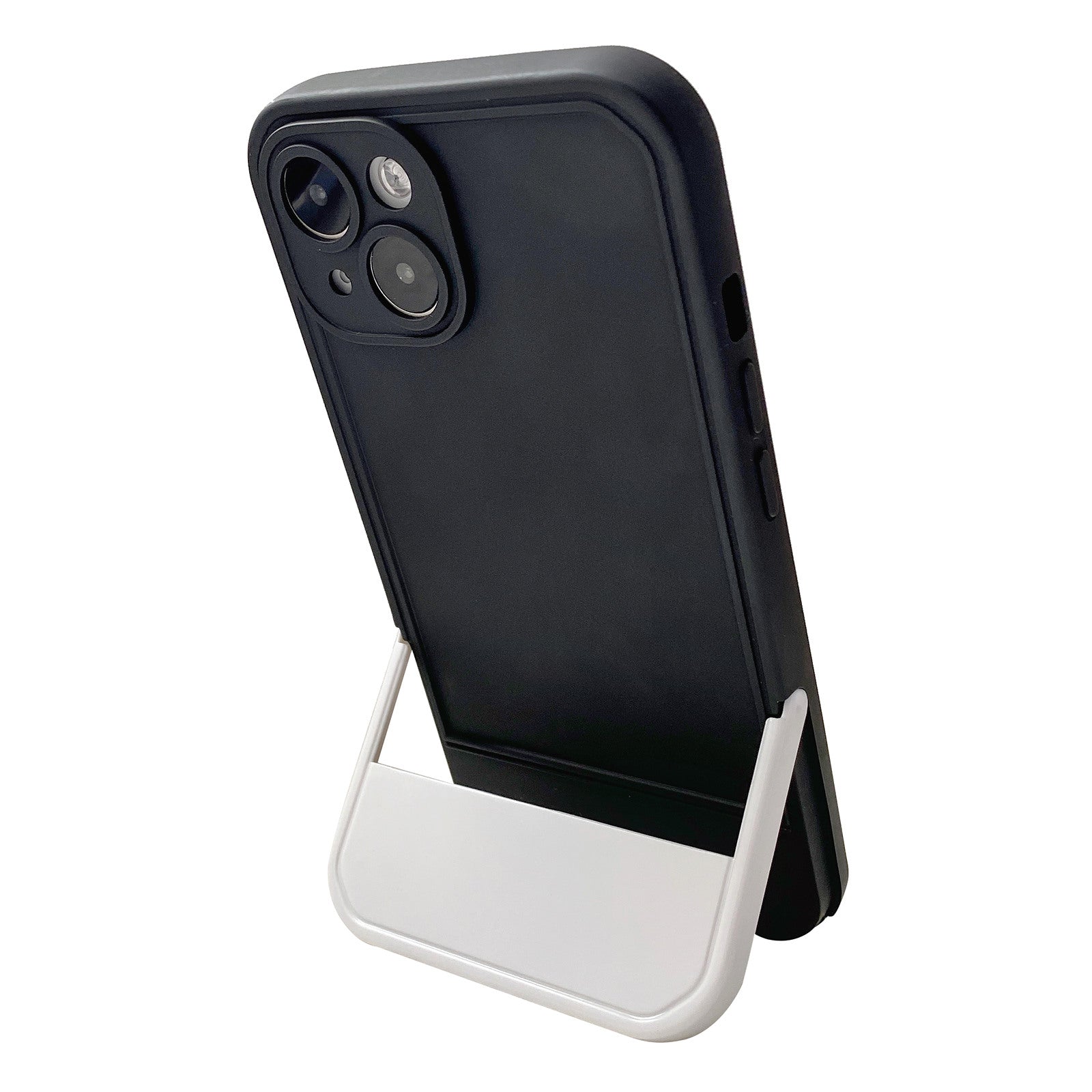 For iPhone 13 6.1 inch Drop Resistant TPU Case Bottom Hidden Kickstand Color Splicing Cell Phone Back Cover For iPhone 13 6.1 inch Drop Resistant TPU Case Bottom Hidden Kickstand Color Splicing Cell Phone Back Cover